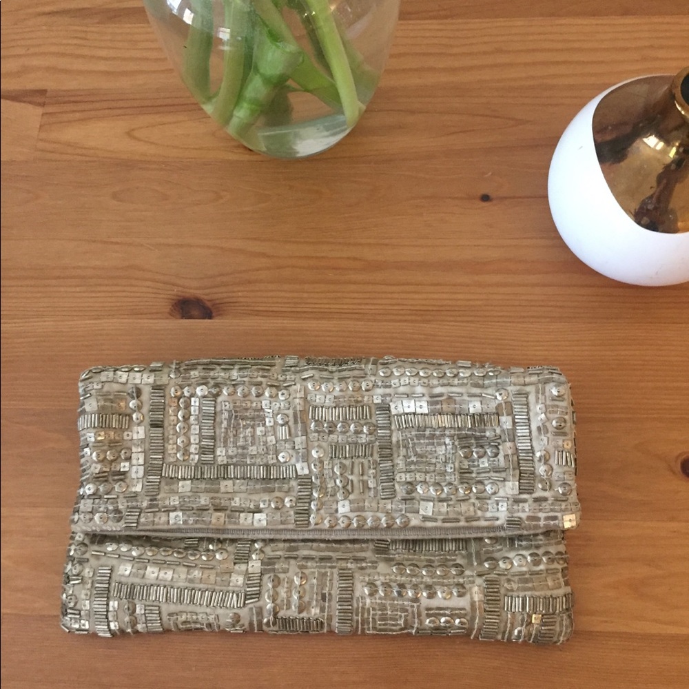 Club Monaco bag with gold beading